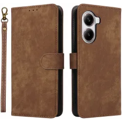 Phonesta Vintage Skin Book Wallet Case hoesje voor Xiaomi Poco X7 Pro - Bruin