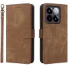 Phonesta Vintage Skin Book Wallet Case hoesje voor Xiaomi 14T - Bruin