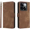 Phonesta Vintage Skin Book Wallet Case hoesje voor Xiaomi 14T Pro - Bruin