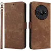 Phonesta Vintage Skin Book Wallet Case hoesje voor Xiaomi Redmi A3 - Bruin