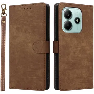 Phonesta Vintage Skin Book Wallet Case hoesje voor Xiaomi Redmi Note 14 5G - Bruin