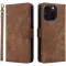 Phonesta Vintage Skin Book Wallet Case hoesje voor Apple iPhone 16 Pro Max - Bruin