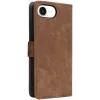 Phonesta Vintage Skin Book Wallet Case hoesje voor Apple iPhone 17e/16e - Bruin 7