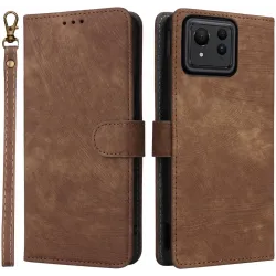 Phonesta Vintage Skin Book Wallet Case hoesje voor Asus Zenfone 11 Ultra - Bruin