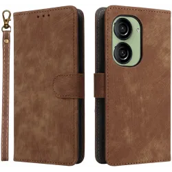 Phonesta Vintage Skin Book Wallet Case hoesje voor Asus Zenfone 10 - Bruin