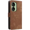 Phonesta Vintage Skin Book Wallet Case hoesje voor Asus Zenfone 10 - Bruin 7