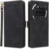 Phonesta Vintage Skin Book Wallet Case hoesje voor Nothing Phone (3a) - Zwart