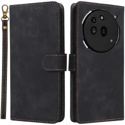 Phonesta Vintage Skin Book Wallet Case hoesje voor Nothing Phone (3a) Pro - Zwart