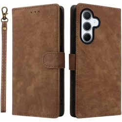 Phonesta Vintage Skin Book Wallet Case hoesje voor Samsung Galaxy A36 - Bruin