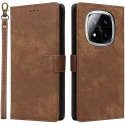 Phonesta Vintage Skin Book Wallet Case hoesje voor Xiaomi Redmi Note 14 Pro 4G - Bruin