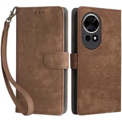 Phonesta Vintage Skin Book Wallet Case hoesje voor Huawei nova 13 - Bruin
