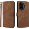 Phonesta Vintage Skin Book Wallet Case hoesje voor HONOR 400 - Bruin