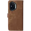 Phonesta Vintage Skin Book Wallet Case hoesje voor HONOR 400 - Bruin 8