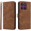 Phonesta Vintage Skin Book Wallet Case hoesje voor Motorola Edge 60 Pro - Bruin
