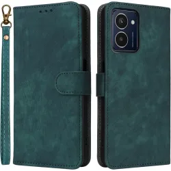 Phonesta Vintage Skin Book Wallet Case hoesje voor HMD Pulse/Pulse Plus/Pulse Pro - Groen