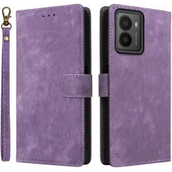 Phonesta Vintage Skin Book Wallet Case hoesje voor HMD Fusion - Paars