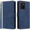 Phonesta Vintage Skin Book Wallet Case hoesje voor HMD Skyline - Blauw