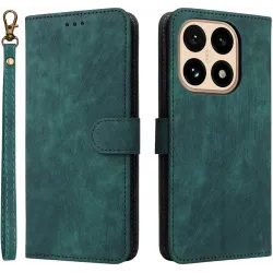Phonesta Vintage Skin Book Wallet Case hoesje voor Xiaomi 15T - Groen