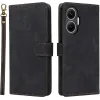 Phonesta Vintage Skin Book Wallet Case hoesje voor Xiaomi Poco F7 - Zwart