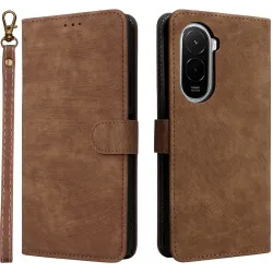 Phonesta Vintage Skin Book Wallet Case hoesje voor Xiaomi Poco M7 - Bruin