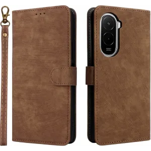 Phonesta Vintage Skin Book Wallet Case hoesje voor Xiaomi Poco M7 - Bruin