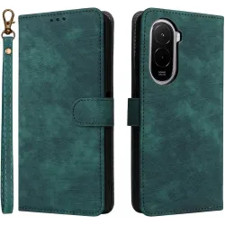 Phonesta Vintage Skin Book Wallet Case hoesje voor Xiaomi Poco M7 - Groen