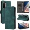 Phonesta Vintage Skin Book Wallet Case hoesje voor Xiaomi Poco M7 - Groen 9