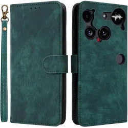 Phonesta Vintage Skin Book Wallet Case hoesje voor Nothing Phone (3) - Groen