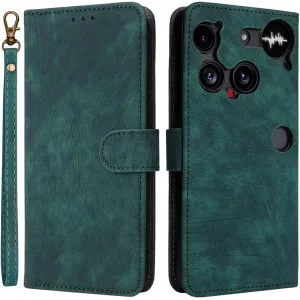 Phonesta Vintage Skin Book Wallet Case hoesje voor Nothing Phone (3) - Groen