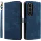 Phonesta Vintage Skin Book Wallet Case hoesje voor Samsung Galaxy Z Fold 7 - Blauw