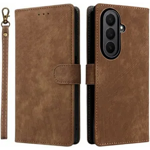 Phonesta Vintage Skin Book Wallet Case hoesje voor Samsung Galaxy Z Fold 7 - Bruin