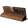 Phonesta Vintage Skin Book Wallet Case hoesje voor Samsung Galaxy Z Fold 7 - Bruin 6