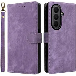 Phonesta Vintage Skin Book Wallet Case hoesje voor Samsung Galaxy Z Fold 7 - Paars