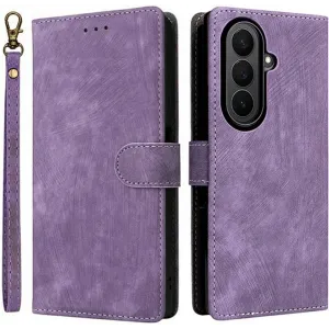 Phonesta Vintage Skin Book Wallet Case hoesje voor Samsung Galaxy Z Fold 7 - Paars