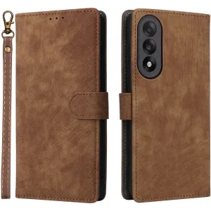 Phonesta Vintage Skin Book Wallet Case hoesje voor OnePlus Nord 5 - Bruin