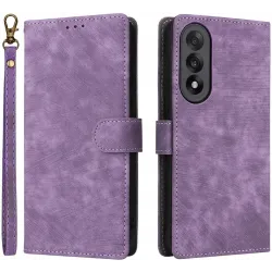 Phonesta Vintage Skin Book Wallet Case hoesje voor OnePlus Nord 5 - Paars
