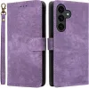 Phonesta Vintage Skin Book Wallet Case hoesje voor Samsung Galaxy S25 FE - Paars
