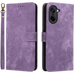 Phonesta Vintage Skin Book Wallet Case hoesje voor OnePlus Nord CE5 - Paars