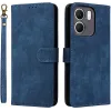 Phonesta Vintage Skin Book Wallet Case hoesje voor Oppo A5x - Blauw
