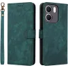 Phonesta Vintage Skin Book Wallet Case hoesje voor Oppo A5x - Groen