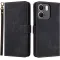 Phonesta Vintage Skin Book Wallet Case hoesje voor Oppo A5x - Zwart