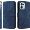 Phonesta Vintage Skin Book Wallet Case hoesje voor Oppo A6 Pro - Blauw
