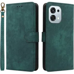 Phonesta Vintage Skin Book Wallet Case hoesje voor Oppo A6 Pro - Groen