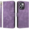 Phonesta Vintage Skin Book Wallet Case hoesje voor Oppo Reno14 F/FS - Paars