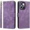 Phonesta Vintage Skin Book Wallet Case hoesje voor Oppo Reno14 F/FS - Paars