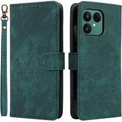 Phonesta Vintage Skin Book Wallet Case hoesje voor Fairphone 6 - Groen