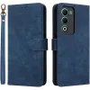 Phonesta Vintage Skin Book Wallet Case hoesje voor Oppo A5/A5m - Blauw