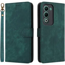 Phonesta Vintage Skin Book Wallet Case hoesje voor Oppo A5/A5m - Groen