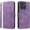Phonesta Vintage Skin Book Wallet Case hoesje voor Motorola Edge 70 - Paars