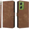Phonesta Vintage Skin Book Wallet Case hoesje voor Motorola Moto G06/G06 Power - Bruin